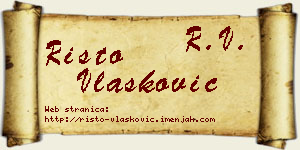 Risto Vlašković vizit kartica